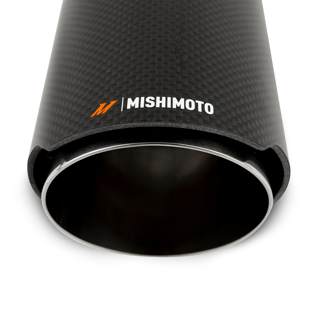 Mishimoto Carbon Fiber Muffler Tip, 3" Inlet, 4" Outlet - Polished