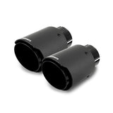 Mishimoto 2x Carbon Fiber Muffler Tip, 2.5" Inlet, 3.5" Outlet - Black