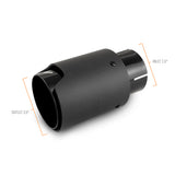 Mishimoto Carbon Fiber Muffler Tip, 2.5" Inlet, 3.5" Outlet - Black w/ M Logo