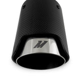 Mishimoto Carbon Fiber Muffler Tip, 2.5" Inlet,3.5" Outlet - Polished w/ M Logo