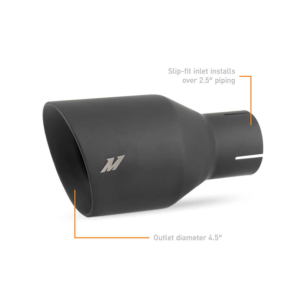 Mishimoto Clamp-on Double Wall Exhaust Tip - 2.5" Inlet, Slash Cut