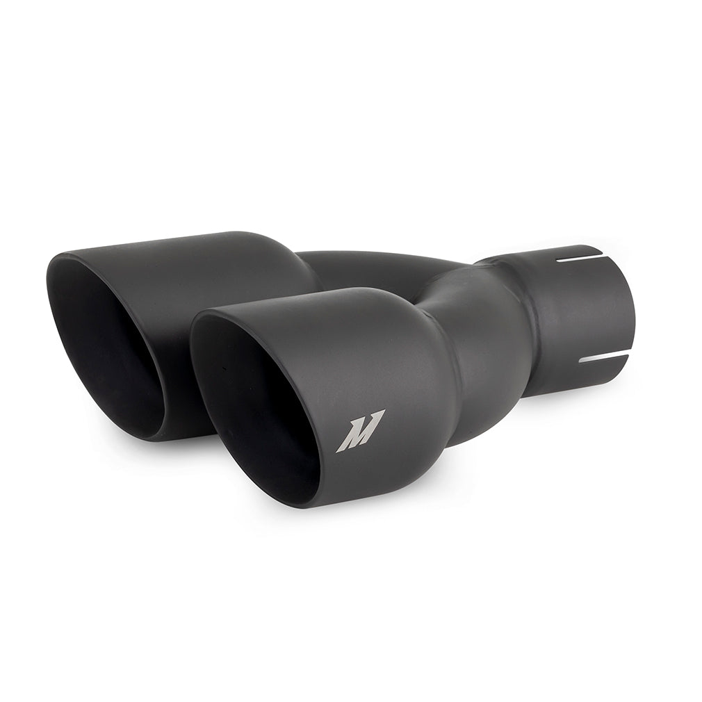 Mishimoto Dual Offset Tips, 2.5" Inlet, 3" Outlet, Slash Cut