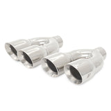 Mishimoto Universal Steel Muffler Tip, 2.5" Inlet, Dual Y, Polished