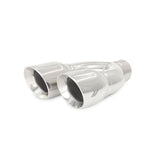 Mishimoto Universal Steel Muffler Tip, 2.5" Inlet, Dual Y, Polished