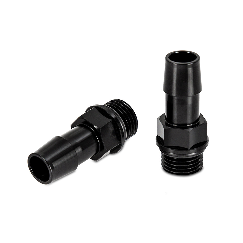 Mishimoto 2pcs M16x1.5 1/2" Aluminium Catch Can Fitting - Black