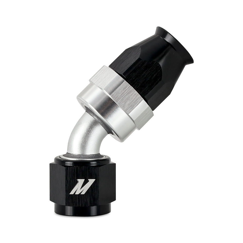 Mishimoto Aluminium PTFE -8AN 45 Degree Fitting - Black