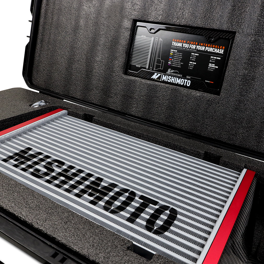 Mishimoto Universal Carbon Fibre Intercooler - 450mm Offset Core