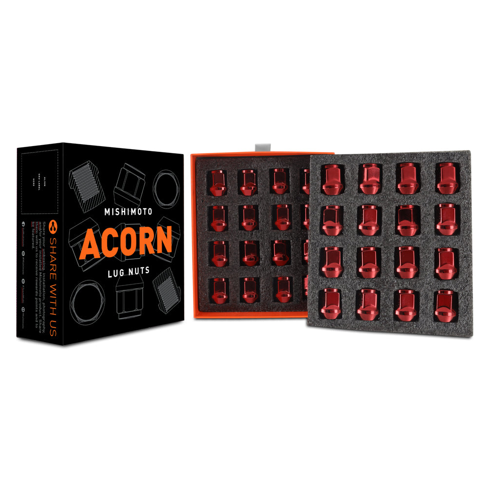Mishimoto Steel Acorn Lug Nuts M14 x 1.5, 32pc Set