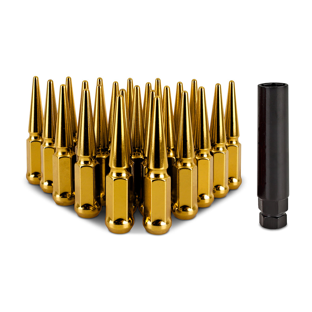 Mishimoto Steel Spiked Lug Nuts M14 x 1.5, 24pc Set
