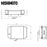 Mishimoto Universal Drag Race Performance Aluminium Radiator - Natural