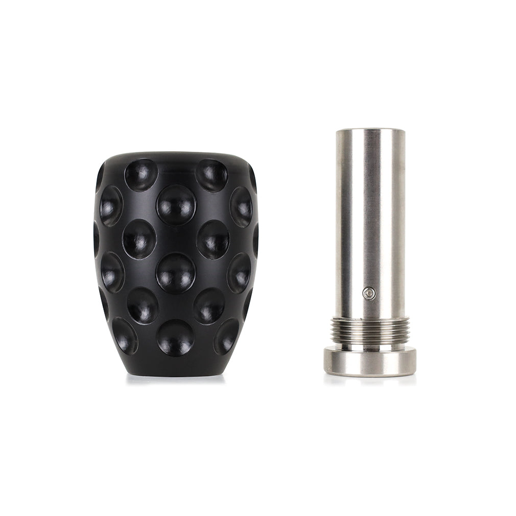 Mishimoto Steel Core Dimple Shift Knob - Black Delrin