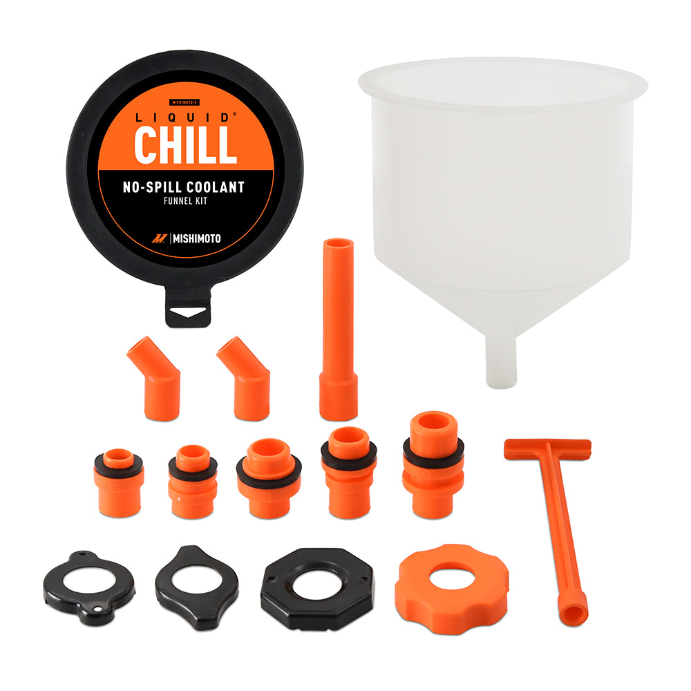 Mishimoto No-Spill Coolant Funnel Kit - 15pc Set