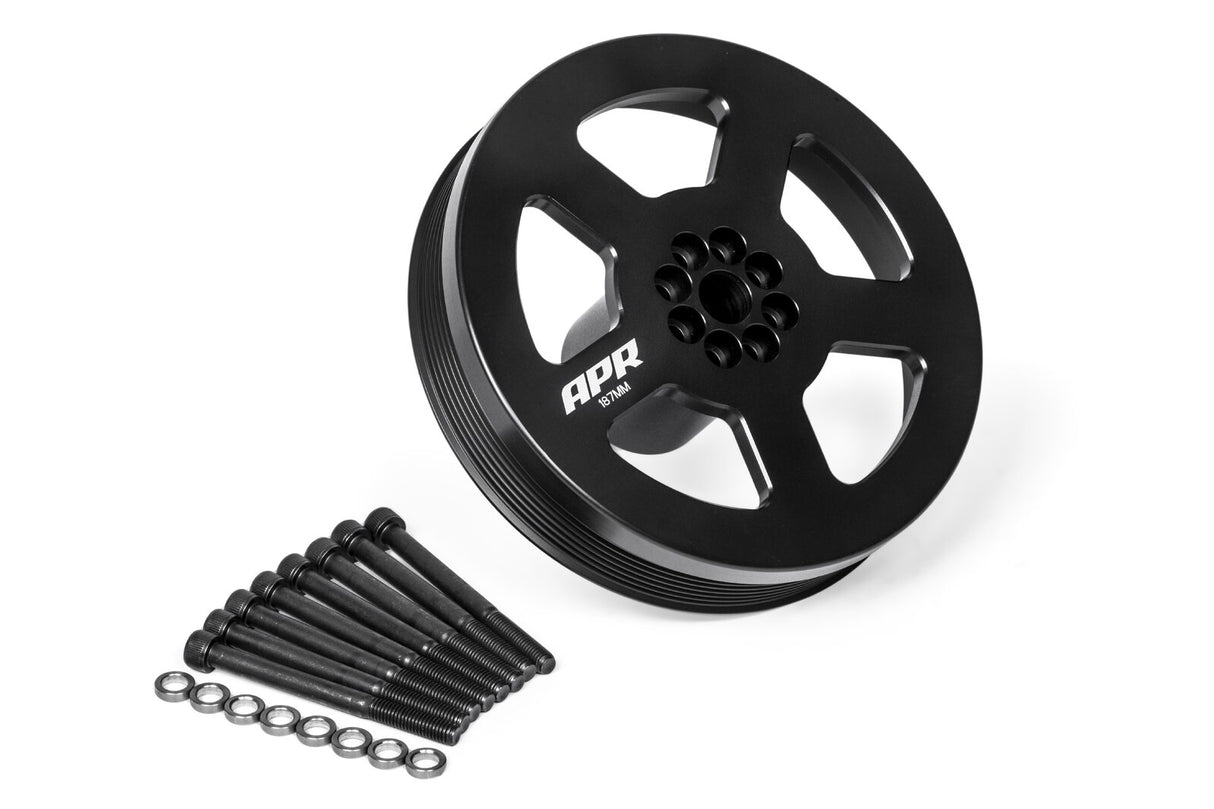 APR Supercharger Drive and Crank Pulley with Belt Press on
