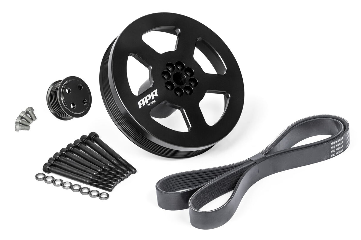 APR Supercharger Drive and Crank Pulley with Belt Bolt on MS100185 | Pro Speed Racing
