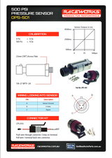 Raceworks 500PSI (34Bar) Variohm Eurosensor Pressure Sensor