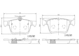 Brembo NAO Ceramic Brake Pad Set Rear
