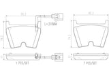 Brembo NAO Ceramic Brake Pad Set Front