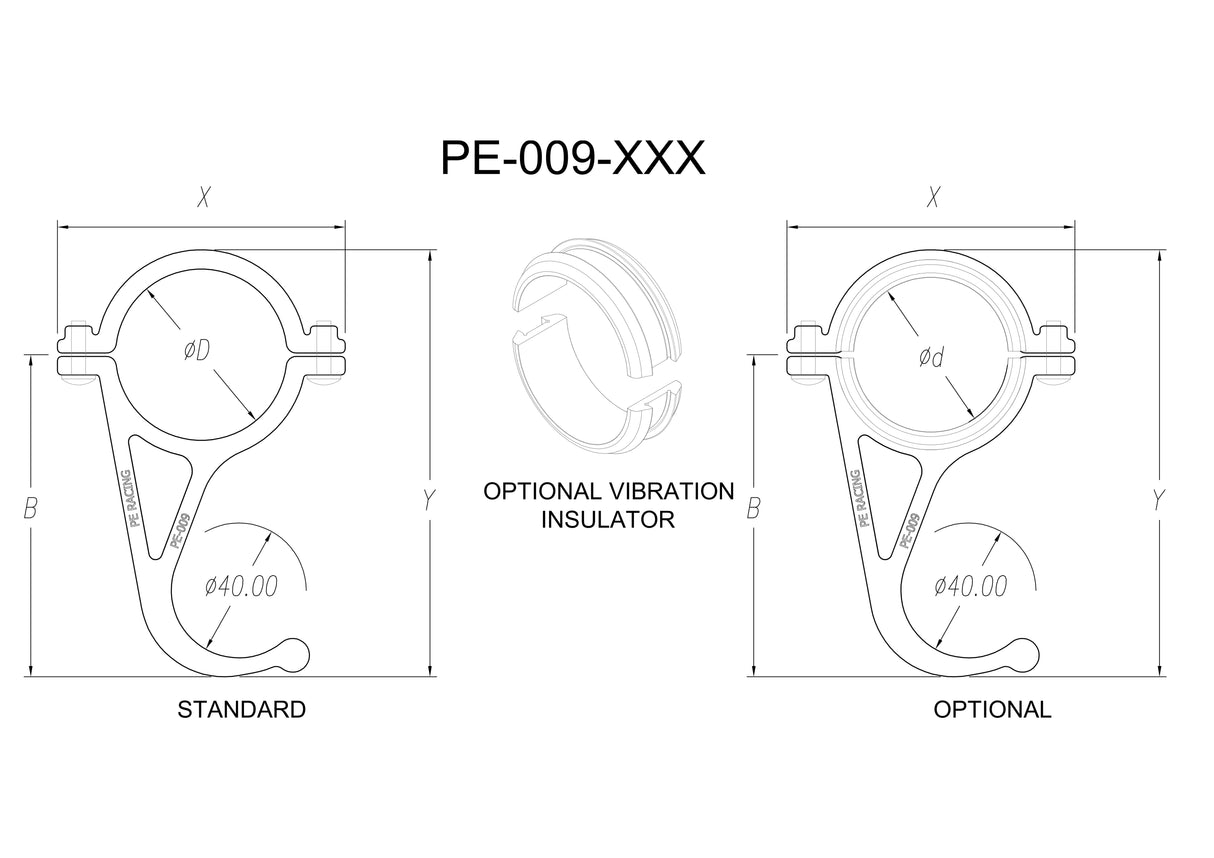 PE Racing PE Mounting Clamp with Hook