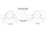 PE Racing Tube to Panel Mounting Bracket Clamp