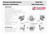 PE Racing Auto 2 Pedal Box - Billet
