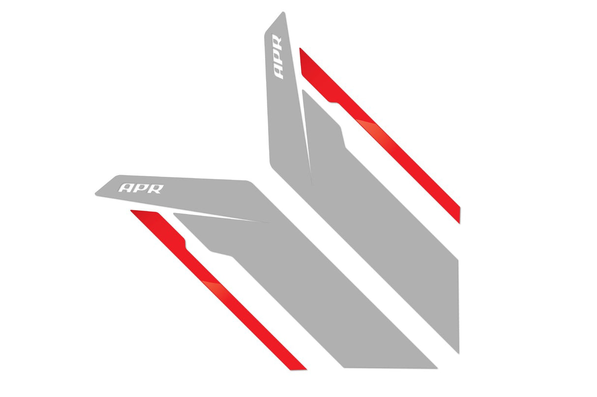 APR Sideburn Sticker Kit Silver/Red PM100333 | Pro Speed Racing