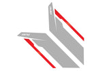 APR Sideburn Sticker Kit Silver/Red PM100333 | Pro Speed Racing
