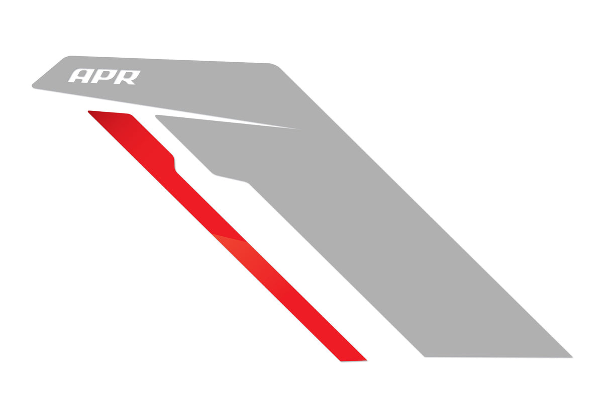 APR Sideburn Sticker Kit Silver/Red
