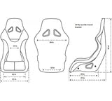 NRG "PRISMA ULTRA Edition" FRP Race Bucket Seat Large - Gold Pearl Shell/Black Alcantara Suede