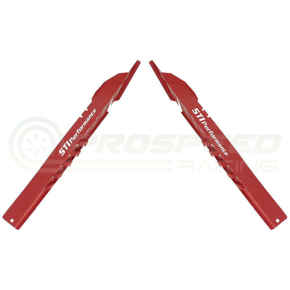 PSR "STI Performance" Vented Fender Shrouds Red - Subaru WRX/STI VA 15-21 | Pro Speed Racing