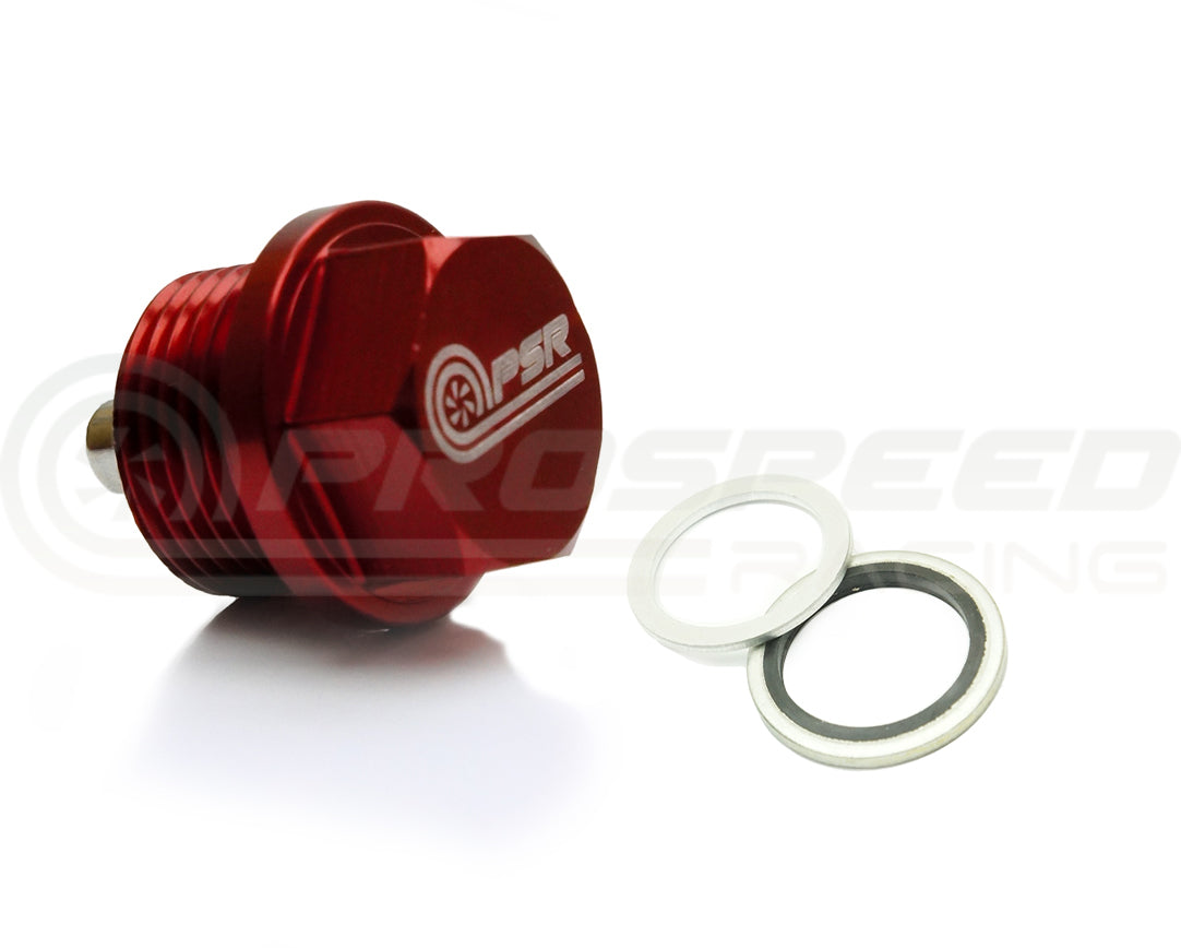 PSR Magnetic Oil Drain Plug M14x1.5 Red - Honda/Mitsubishi PSR-MODP-M1415RD | Pro Speed Racing