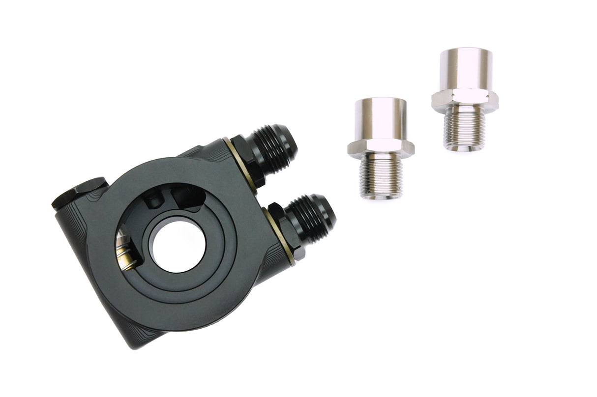 PSR Thermostatic 2-Port Oil Cooler Sandwich Plate w/10AN Fittings PSR-OSP-004 | Pro Speed Racing