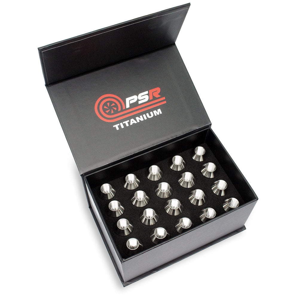 PSR G5 Titanium Wheel/Racing Nuts Raw Finish M12 x 1.25