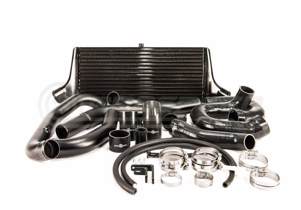 Process West Front Mount Intercooler Kit w/Silver Core Black Piping - Subaru STI 08-14 PWFMIC03 