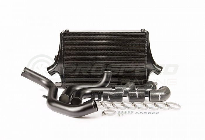 Process West Front Mount Intercooler Kit w/Silver Core, Black Piping - Ford Focus ST LW/LZ PWFMIC05