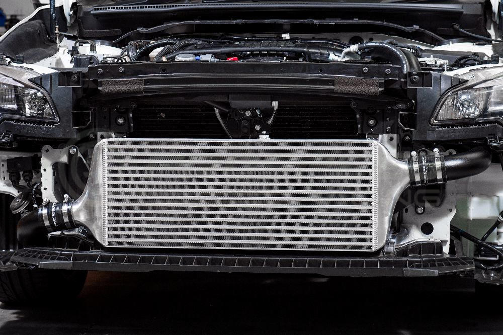 Process West Front Mount Intercooler Kit w/Black Core, Black Piping