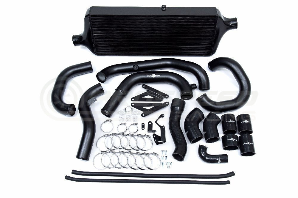 Process West Front Mount Intercooler Kit w/Silver Core, Black Piping - Subaru STI VAB 15-21 PWFMIC08