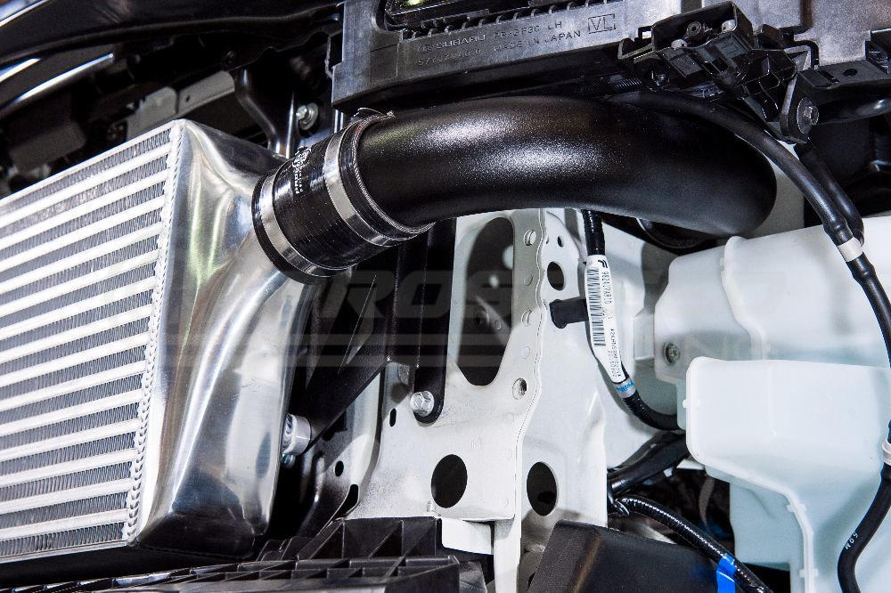 Process West Front Mount Intercooler Kit w/Silver Core, Black Piping