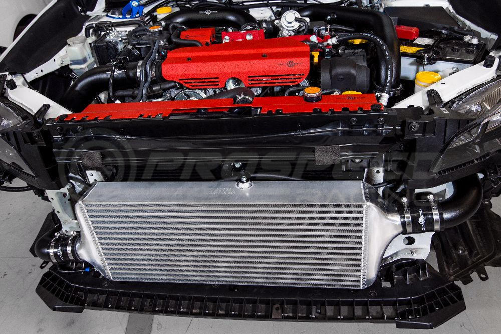 Process West Front Mount Intercooler Kit w/Silver Core, Black Piping