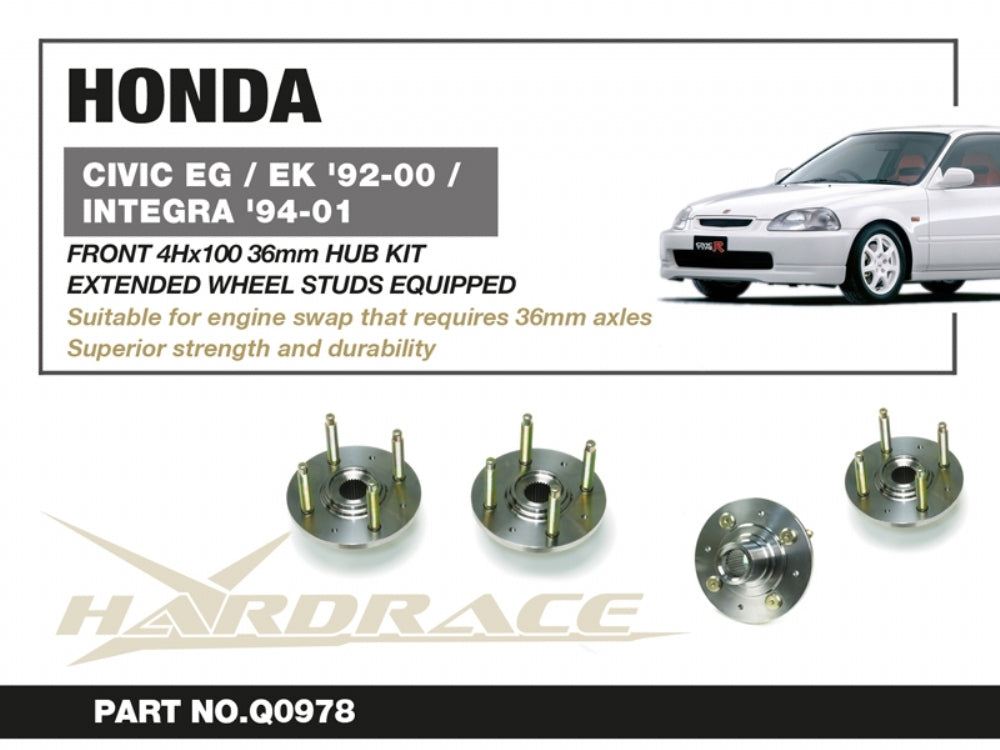 Hardrace Front Wheel Hub 36mm 4x100