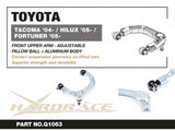 Hardrace Front Adjustable Upper Arm - Billet