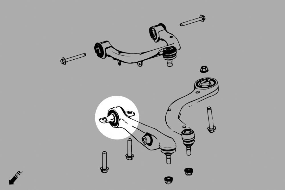 Hardrace Front Lower Front Straight Arm Bushing - Inner