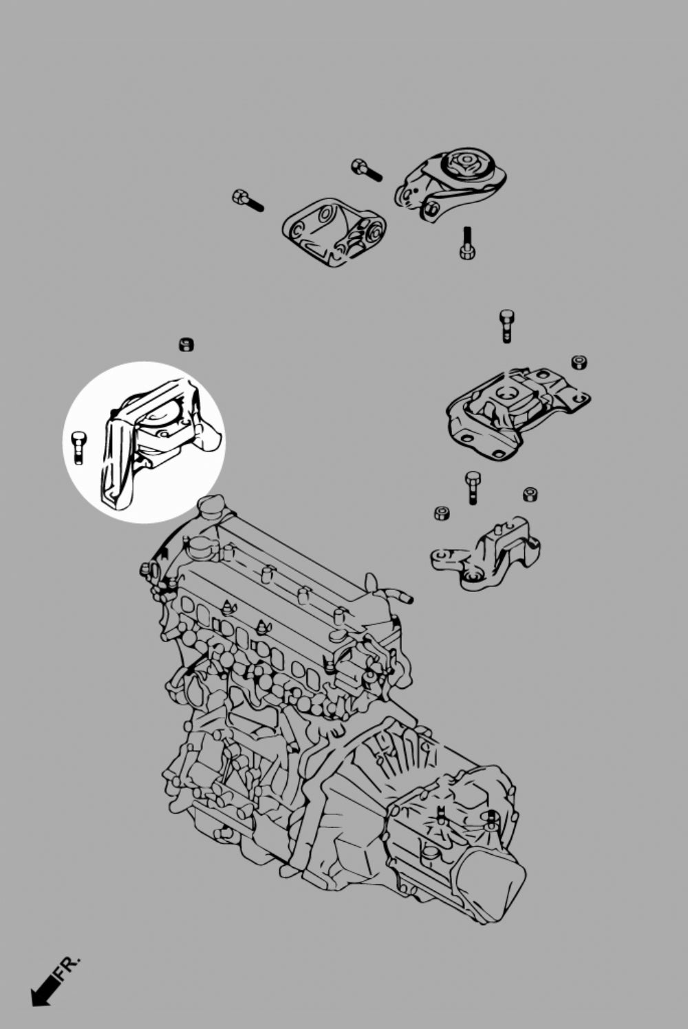 Hardrace Right Side Engine Mount