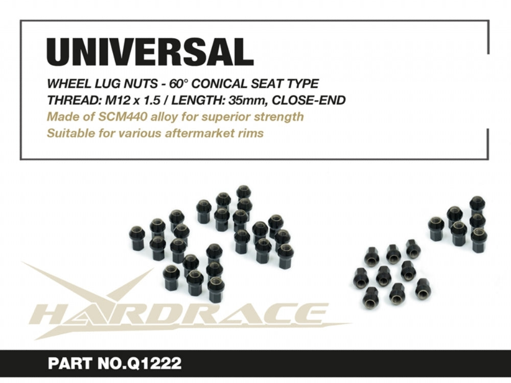 Hardrace Motorsports SCM440 Hex-17 Wheel Nuts M12 X 1.5 35mm
