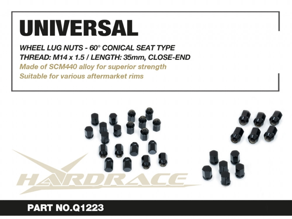 Hardrace Motorsports SCM440 Hex-21 Wheel Nuts M14 X 1.5 35mm