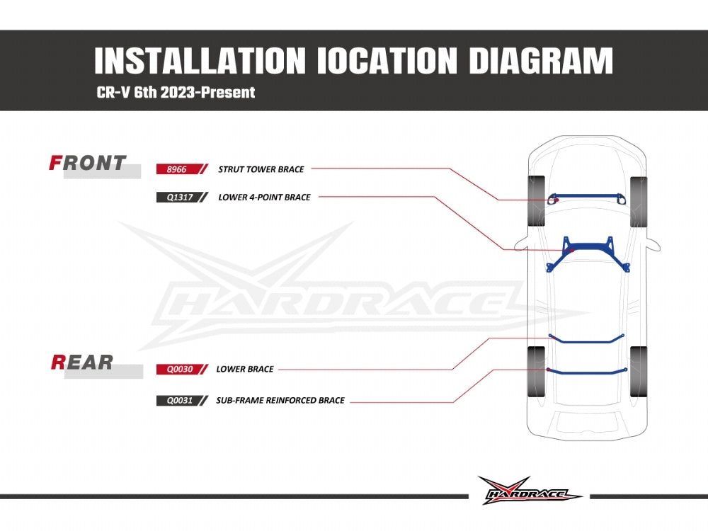 Hardrace 4 Point Front Lower Brace