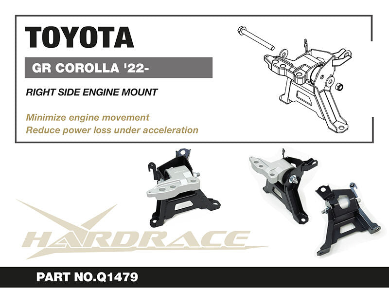 Hardrace Hardened Engine Mount Right Side