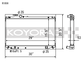 Koyorad R Series Aluminium Racing Radiator