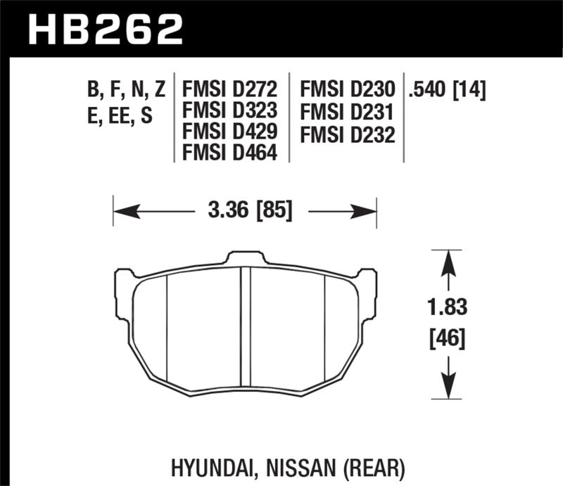 Project Mu NS-EP Rear Brake Pads