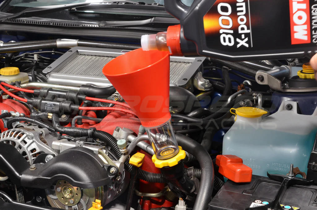 Roger Clark Motorsport Engine Oil Fill Funnel Red