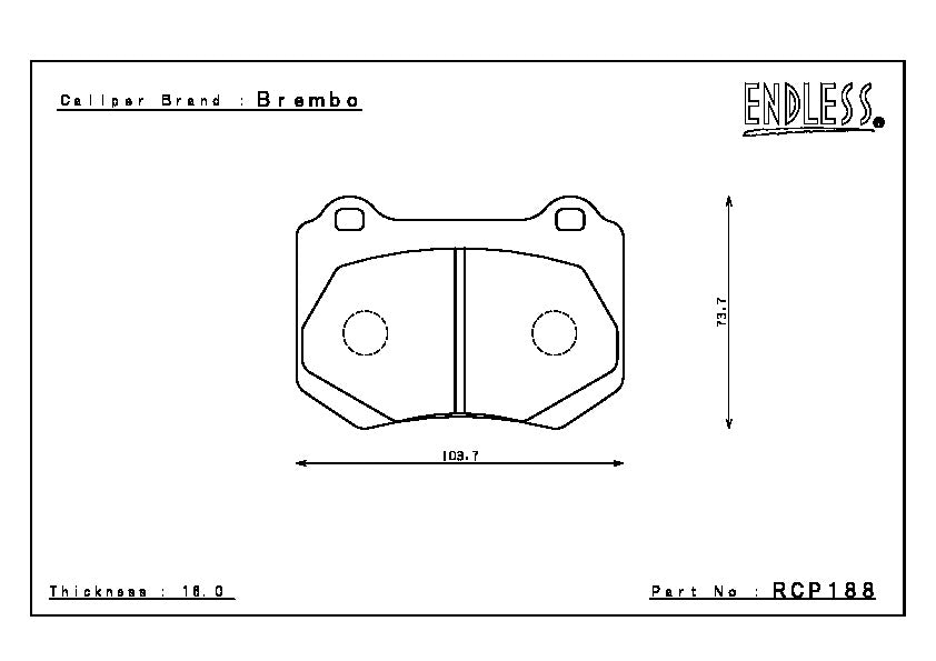 Endless MX72 Brake Pad Set